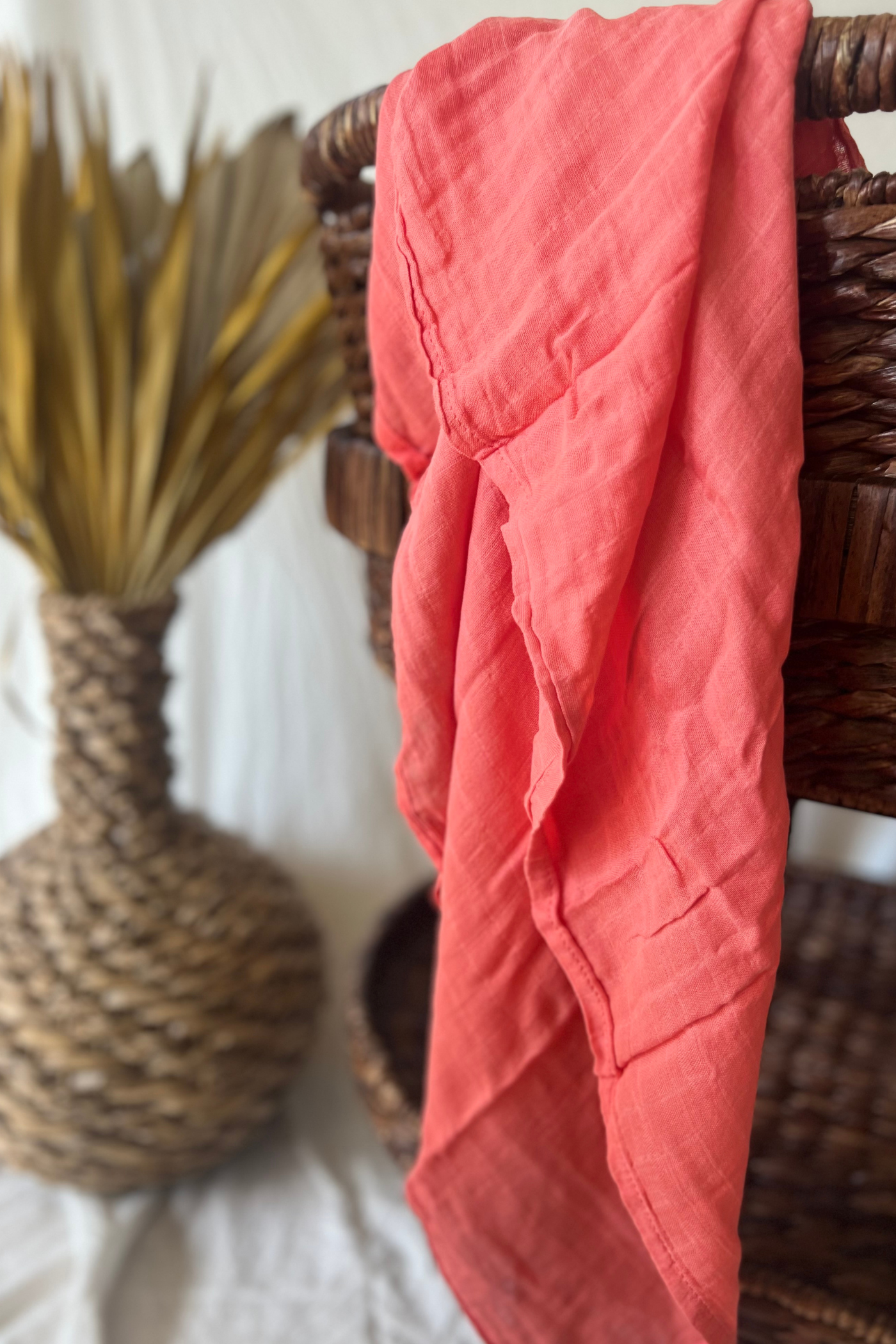 Rosy Melon Muslin Swaddle