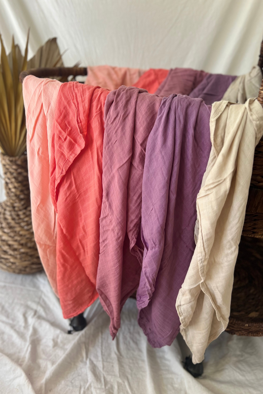 Mauve Muslin Swaddle