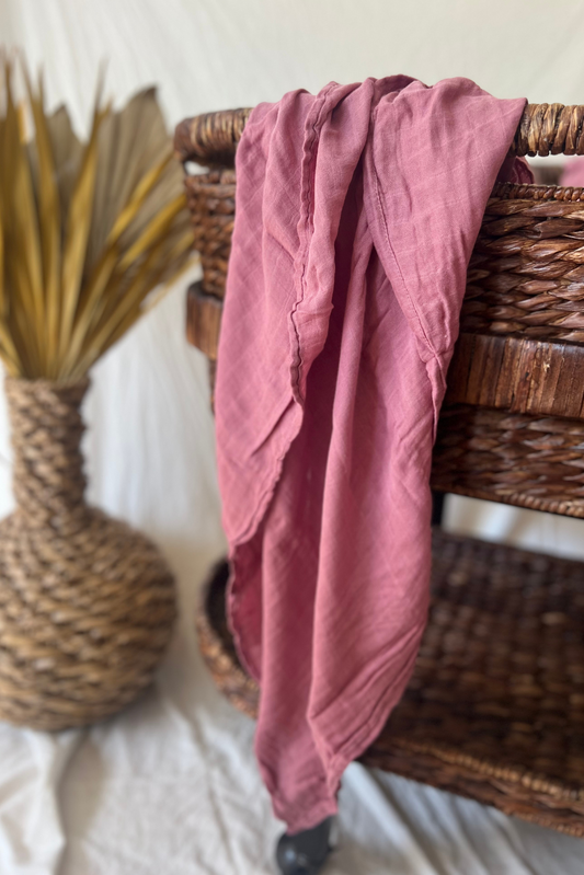 Mauve Muslin Swaddle